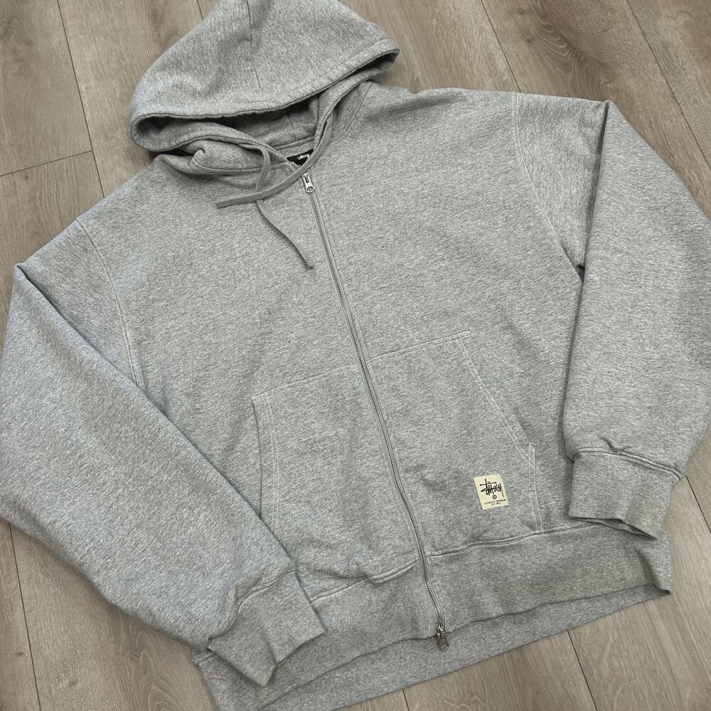 Stüssy Double Face Label Zip Hoodie Sweater sz XL SF - Picture 2 of 5